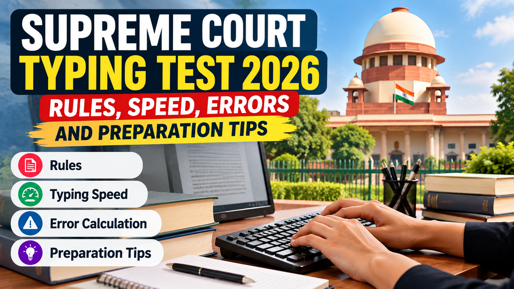 Supreme Court Typing Test 2026: Rules, Speed, Errors and Preparation Tips